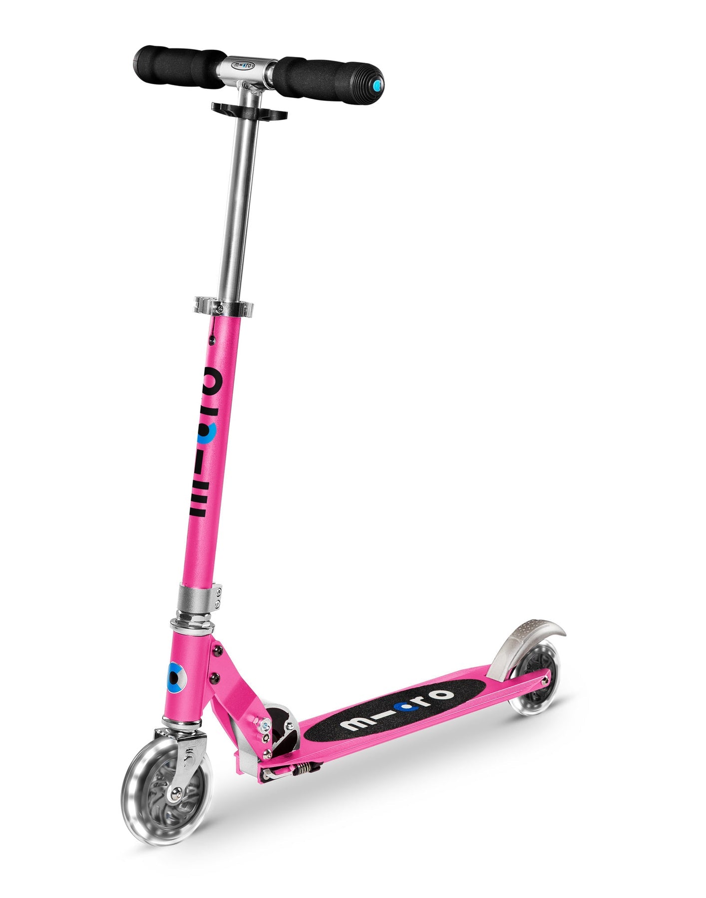 Micro Sprite Kids LED Scooter - Pink 3-Wheel Light Up Kick Scooter for Boys & Girls Ages 5-12 | Fun Outdoor Ride-On Toy for Park, Sidewalk & Neighborhood Adventures