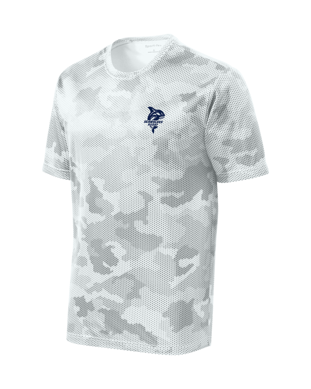 Seawolves Rugby White Camo Dri-FIT Performance T-Shirt for Men - Moisture Wicking Athletic Tee for Training, Games & Fan Apparel