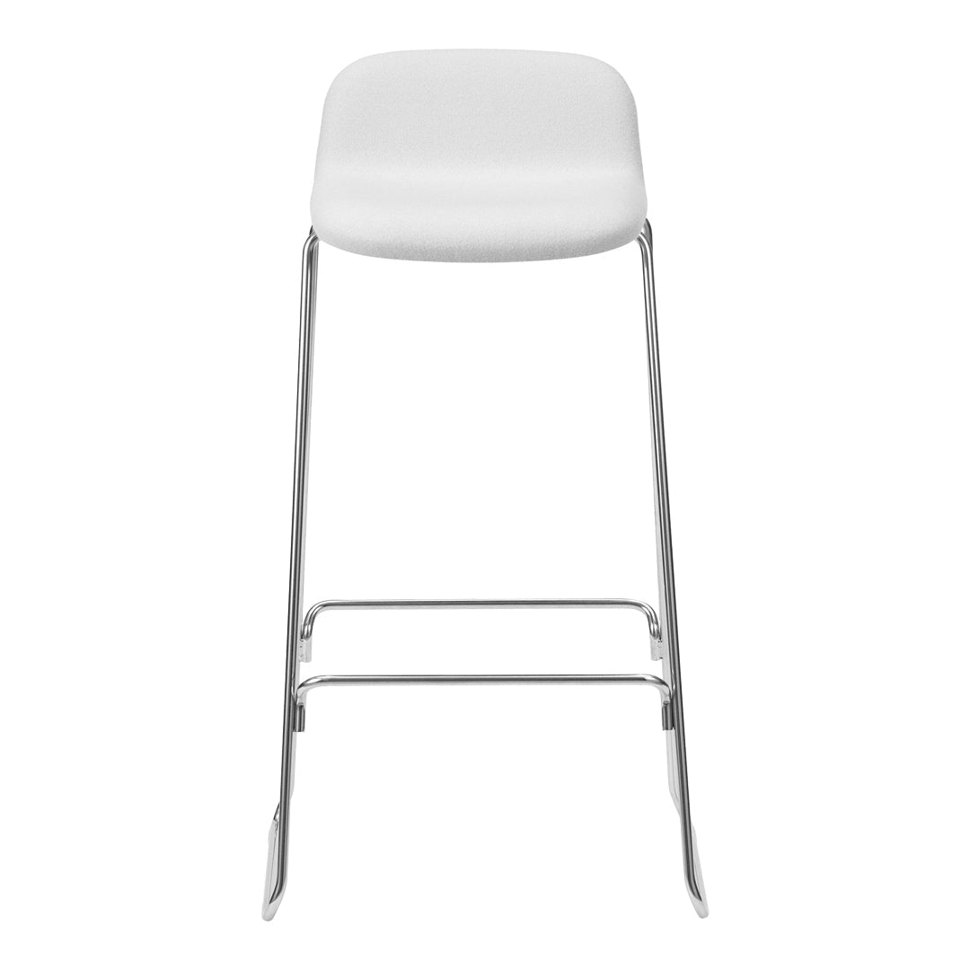 Just Bar Stool with Back - Fully Upholstered Bar Height Stool for Kitchen Island, Home Bar & Breakfast Nook - Comfortable & Stylish Seating Solution