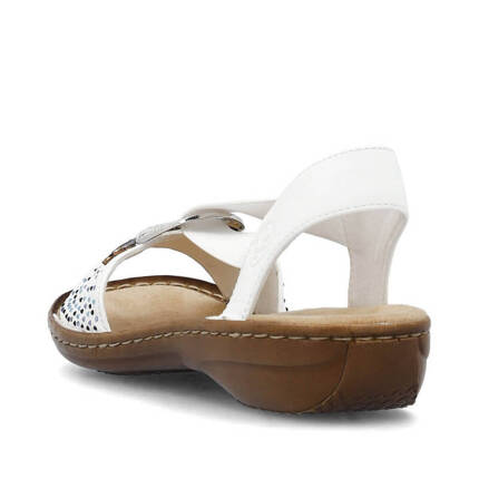 Rieker 60880 Women's White Comfort Shoes - Perfect for Work, Walking & Casual Wear