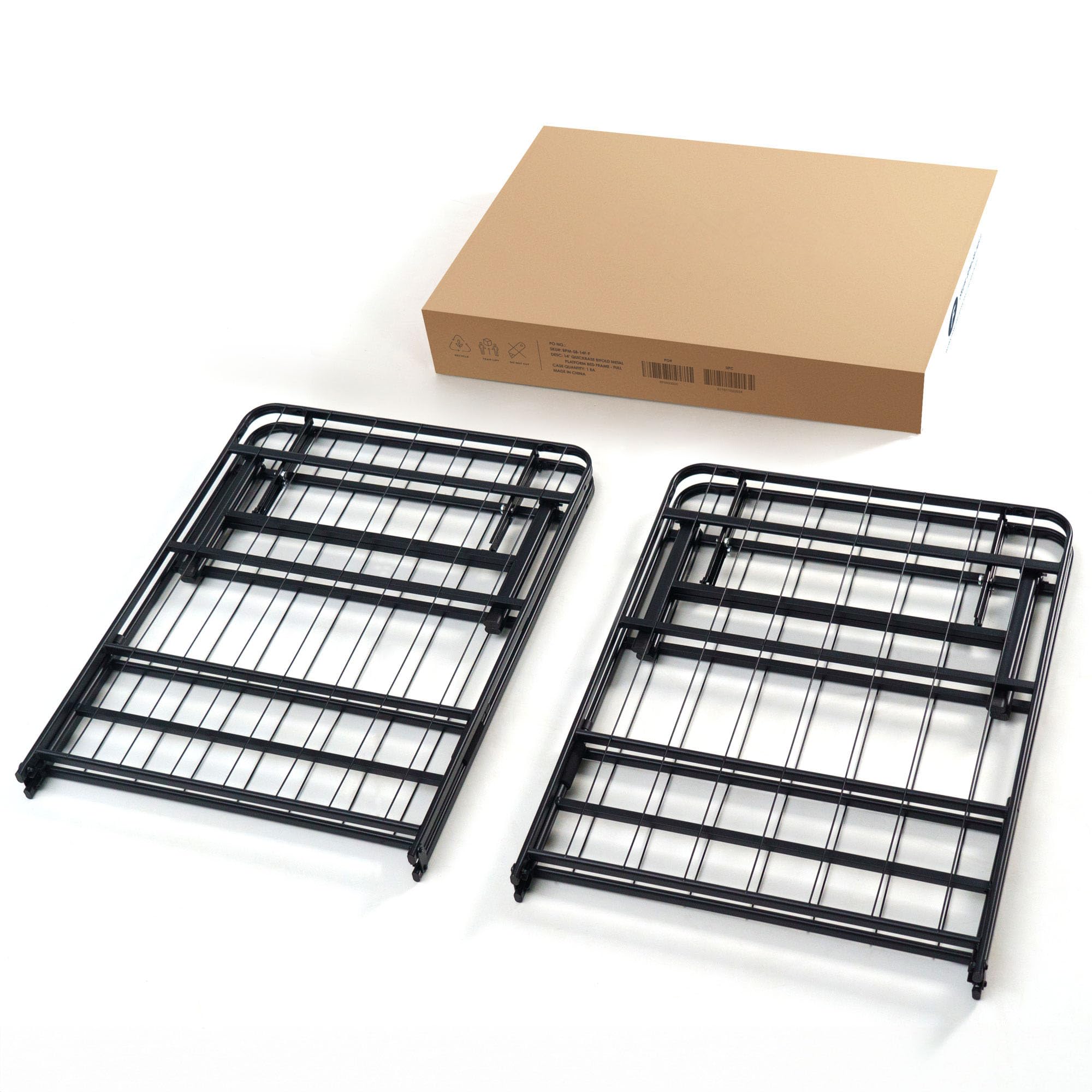 Best Price 14 Inch Full Size Metal Bed Frame with Innovative Box Spring - Durable Support for Bedrooms, Guest Rooms & Dormitories