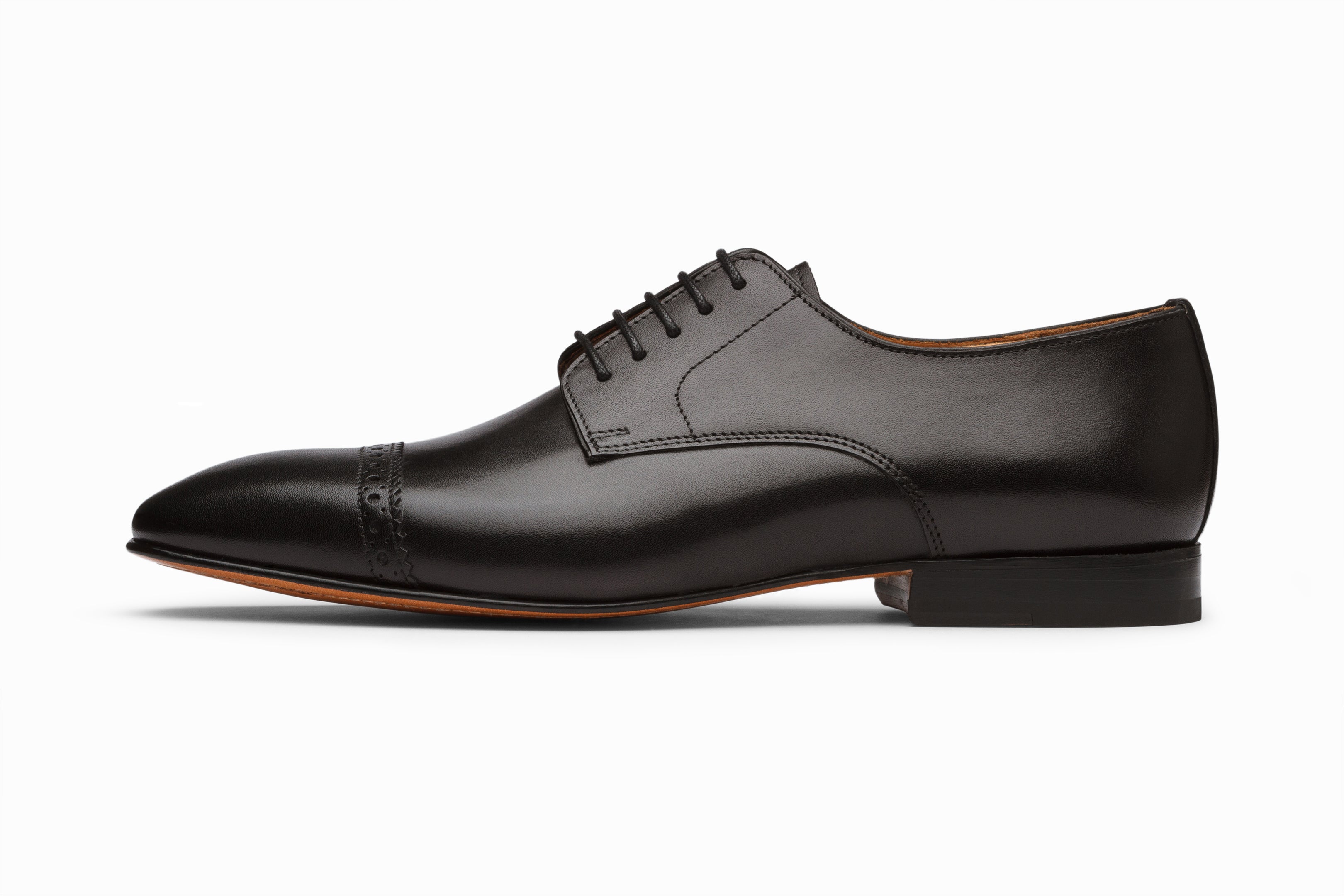Black Captoe Derby Shoes for Men - Classic Formal Dress Shoes for Business, Office & Wedding - Comfortable Leather Oxfords for Professional & Special Occasions
