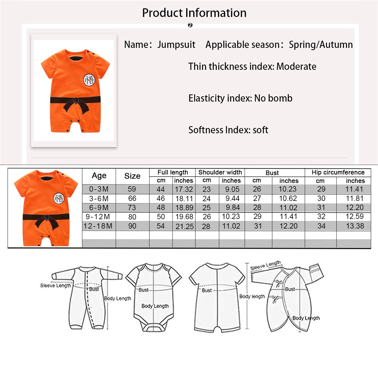 Beal Baby Anime Rompers - Long Sleeve Jumpsuit for Newborn Boys & Girls | Playtime & Photo Outfits