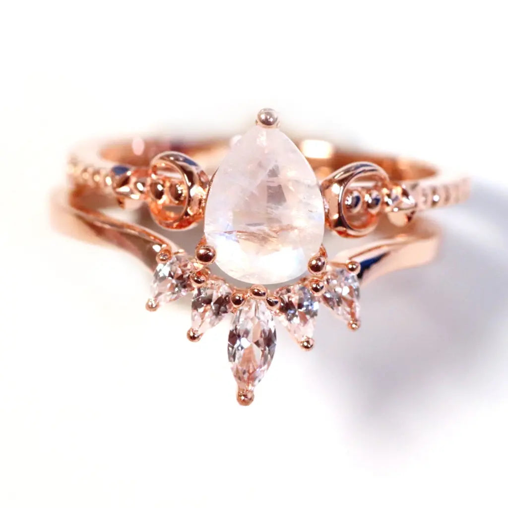 Chloe Rose Gold Ring Set for Women - Elegant Stackable Rings for Everyday Wear, Gift Giving & Special Occasions