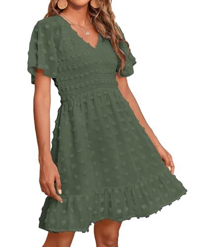 Swiss Dot Army Green