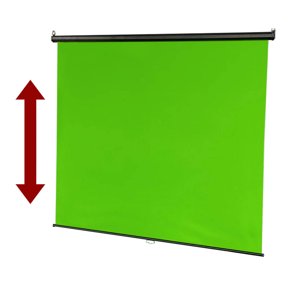 1.8x2m Retractable Chroma Key Green Backdrop - Wall Mounted Foldable Green Screen for Photography, Video Streaming & Virtual Meetings