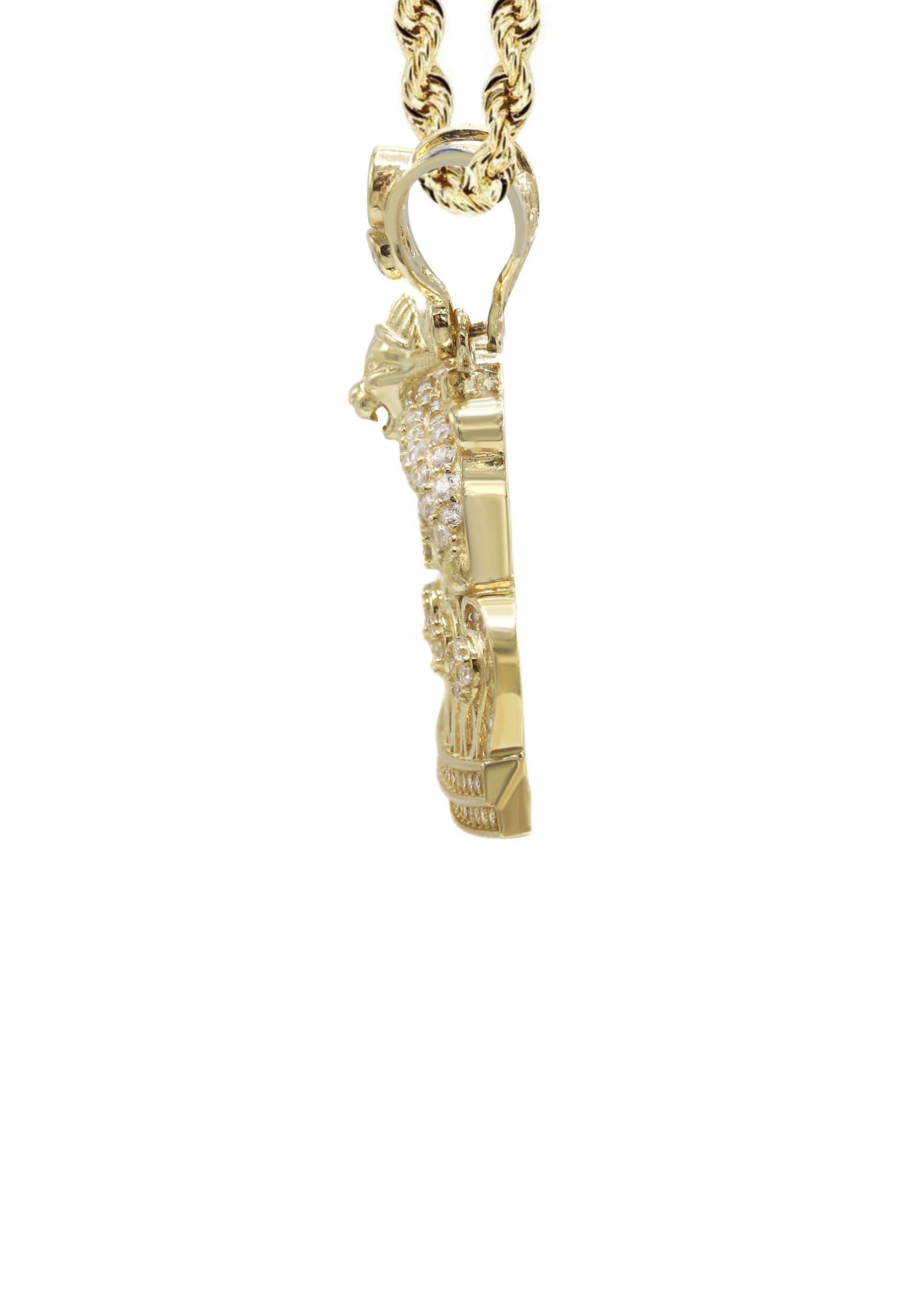10K Yellow Gold Lion Necklace for Men & Women - 16.4 Grams Solid Gold Pendant - Perfect for Gifts, Birthdays & Special Occasions