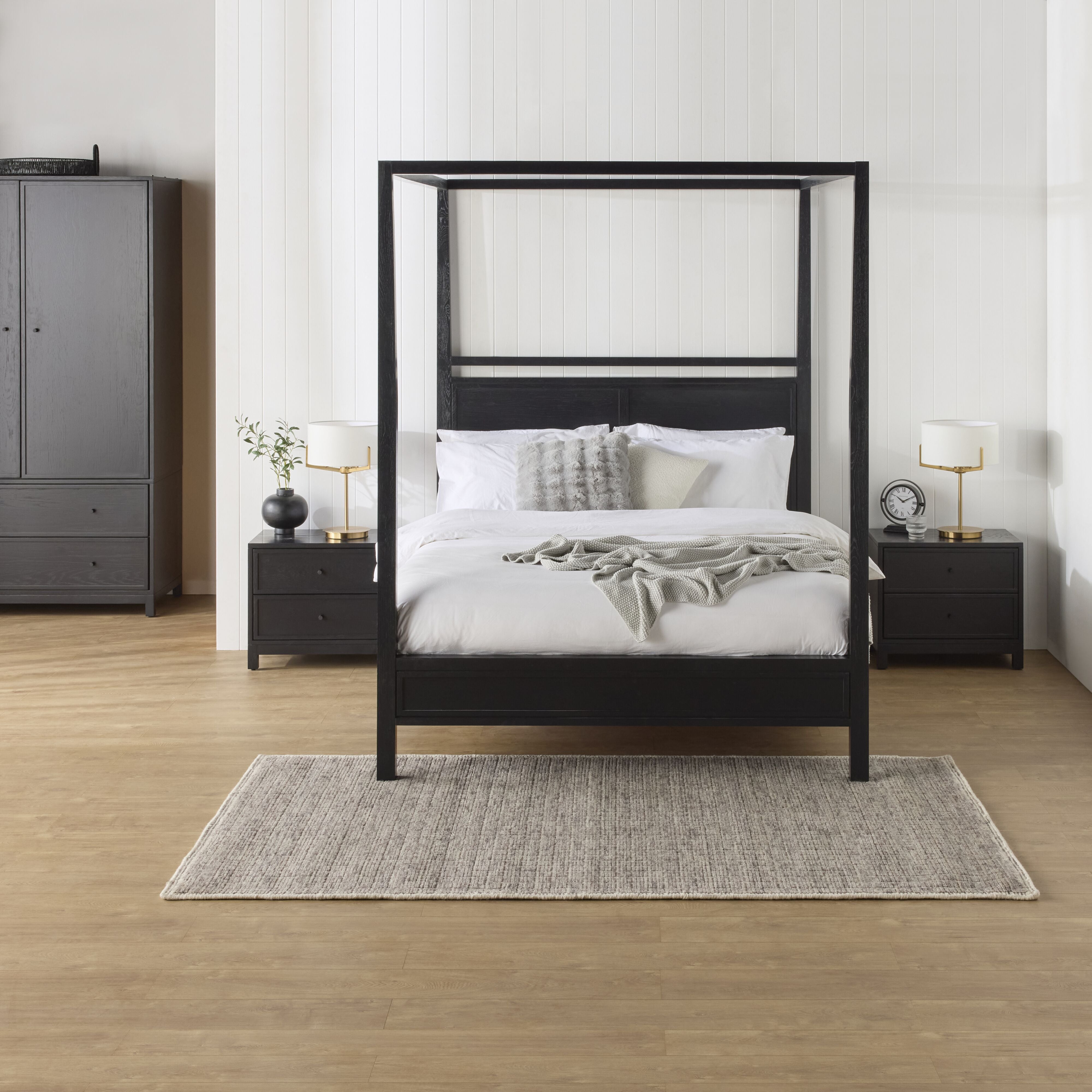 Avalon 2-Drawer Wardrobe Cabinet - Black Storage Organizer for Bedroom, Closet & Office | Space-Saving Clothes & Accessories Storage Solution