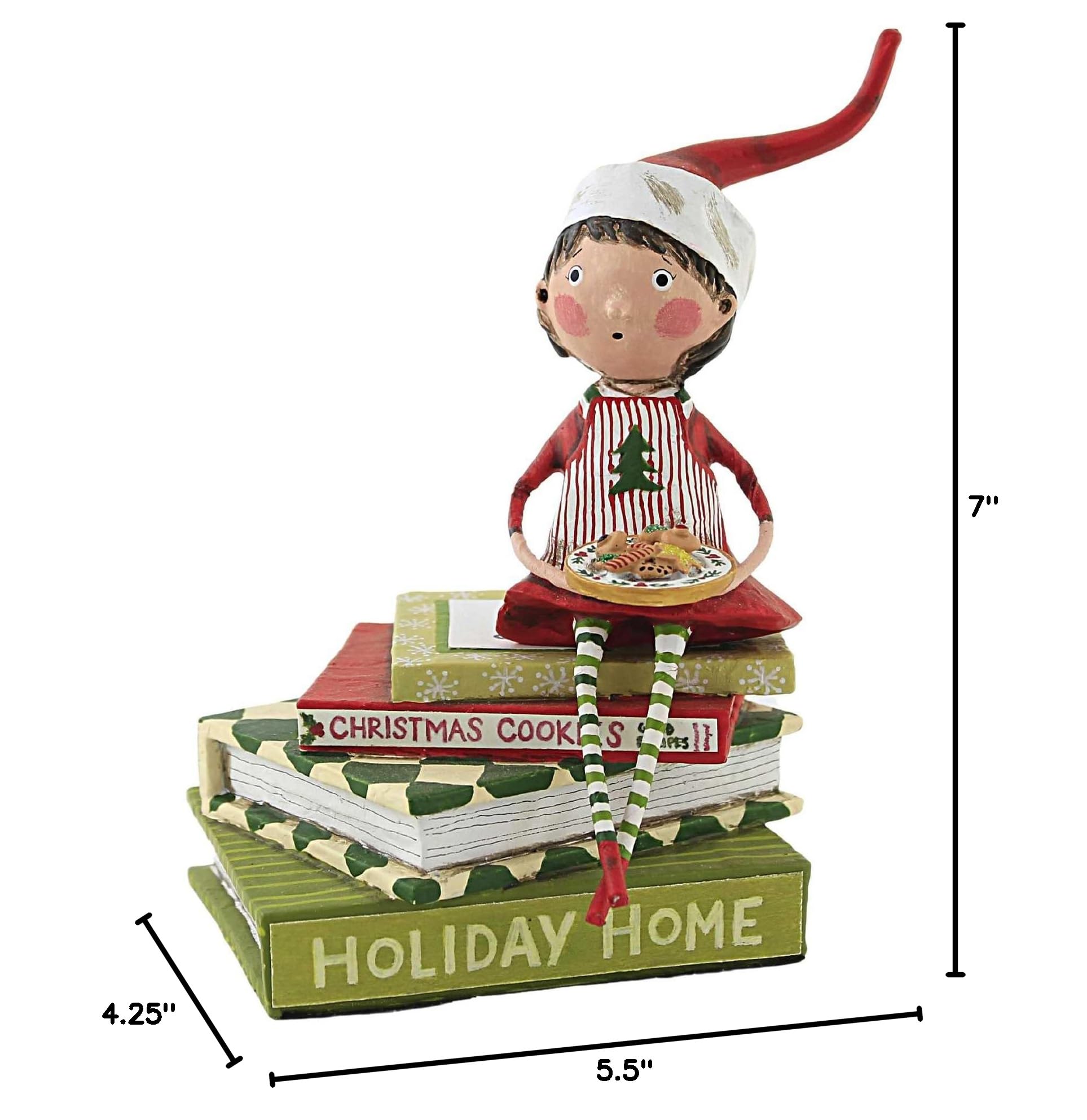 Lori Mitchell Sugar and Spice 7-Inch Polyresin Christmas Cooking Collectible Figurine (13330) - Perfect for Holiday Decor, Gift Giving & Collectors Display