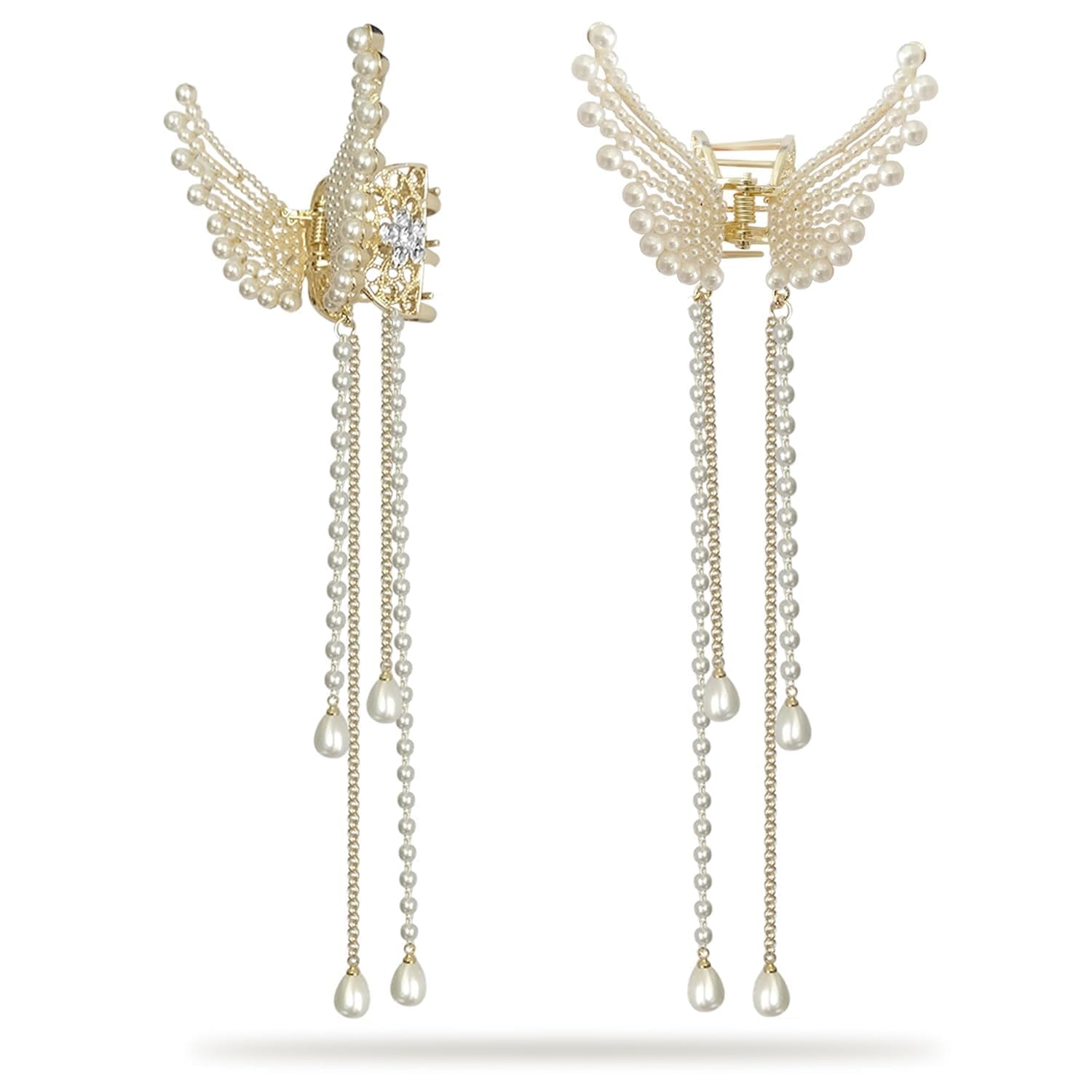 DOLLIT Butterfly Hair Clip for Women & Girls - Elegant Metal Claw Hair Clips for Fancy Hairstyles, Bridal Hair Accessories - 1 Piece Free Size - Perfect for Weddings, Parties & Everyday Styling