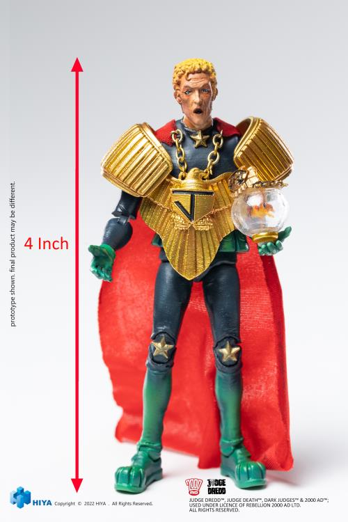 1/18 Scale HIYA 4-Inch Action Figure - Exquisite Mini Series Judge Dredd Chief Judge Caligula Collectible Toy for Display & Action Scenes - Perfect for Collectors, Dioramas, and Comic Book Fans