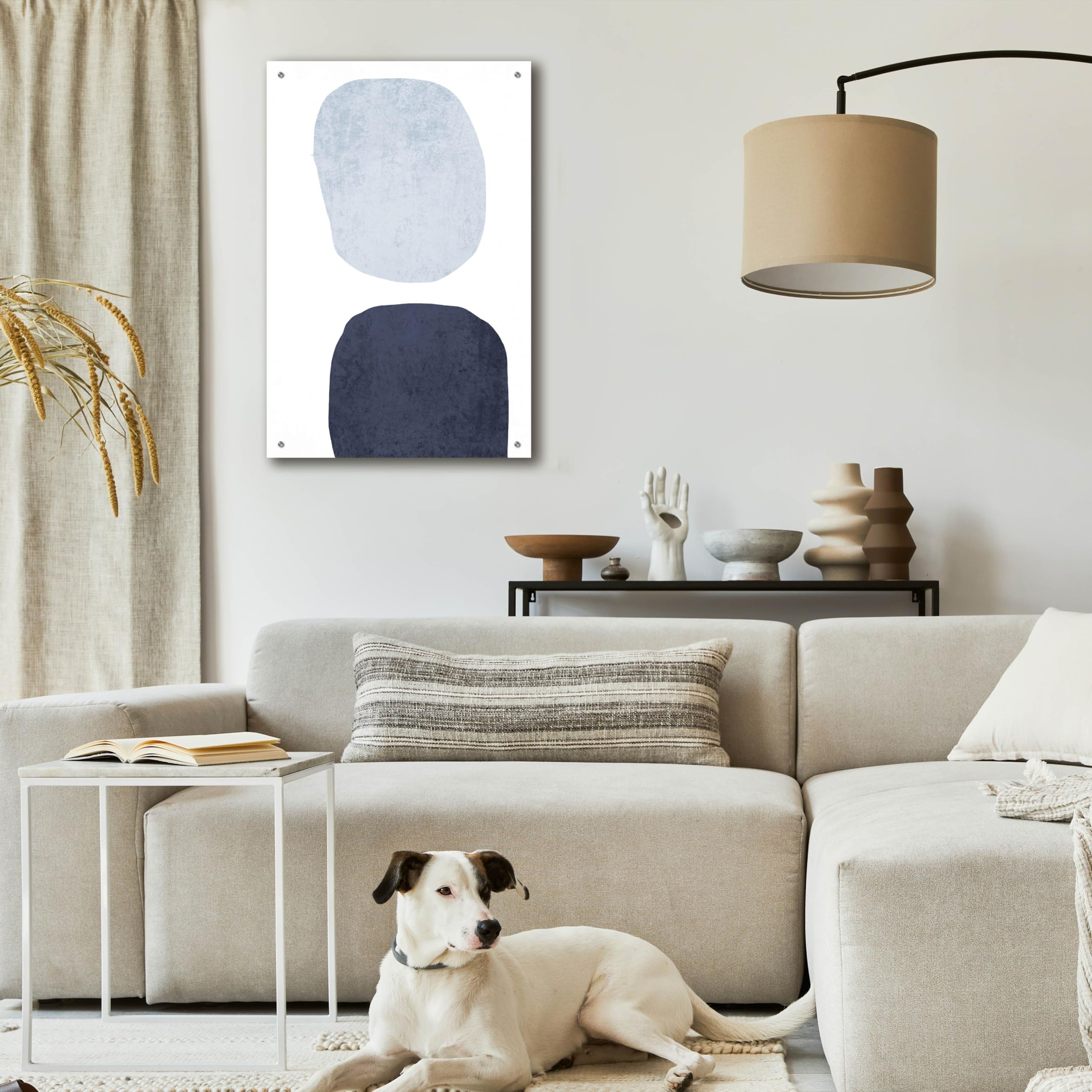 Minimalist Geometric 8 Abstract Wall Art by Irena Orlov - 24x36 Inch Acrylic Glass Canvas Painting - Modern Home & Office Decor for Living Room, Bedroom or Workspace