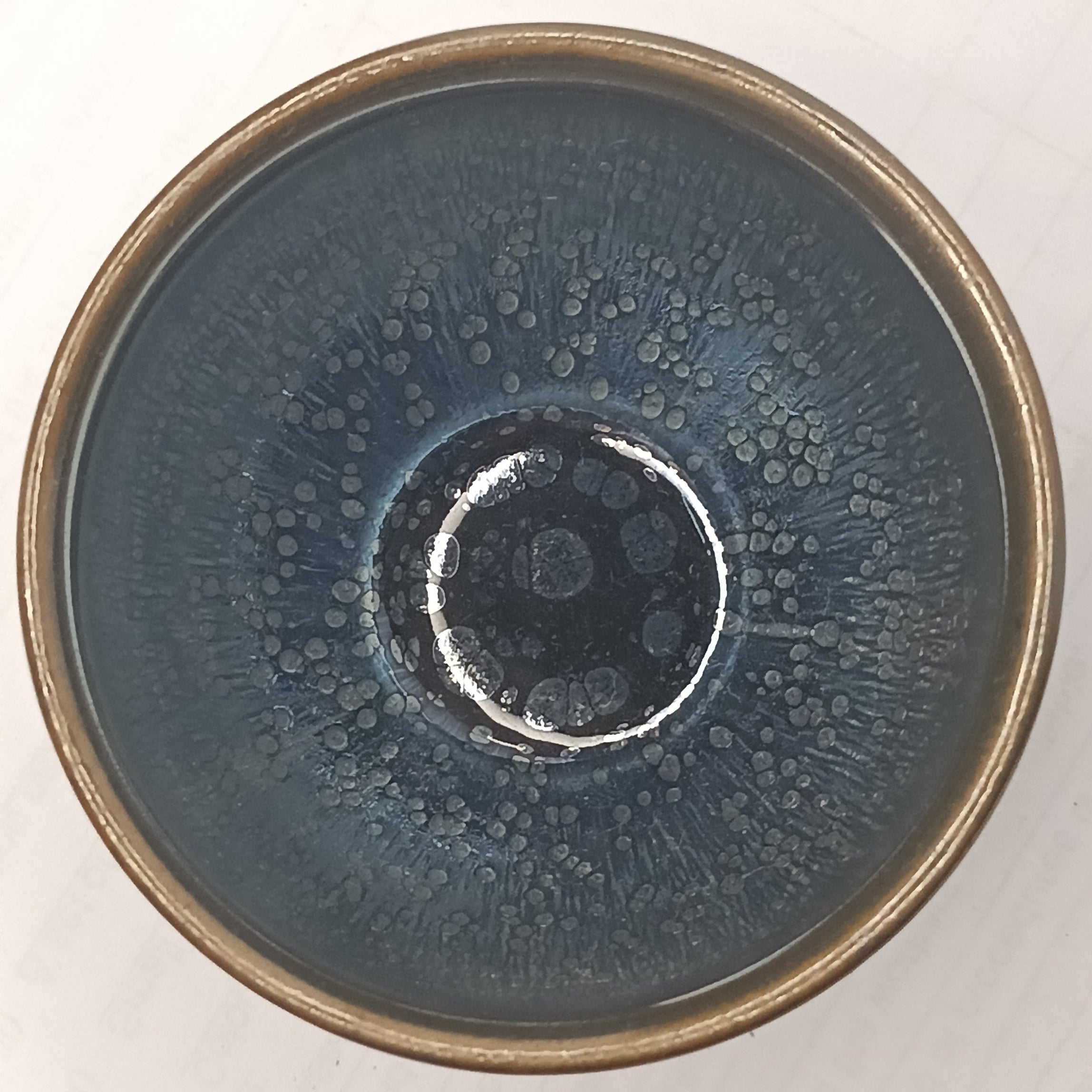 Premium Jianzhan (Tenmoku) Tea Bowls - Handcrafted Jian Ware Ceramic Tea Cups with Morning Dew Glaze - Small Narrow-Rimmed Tea Drinking Bowls for Matcha, Japanese Tea Ceremony & Zen Meditation