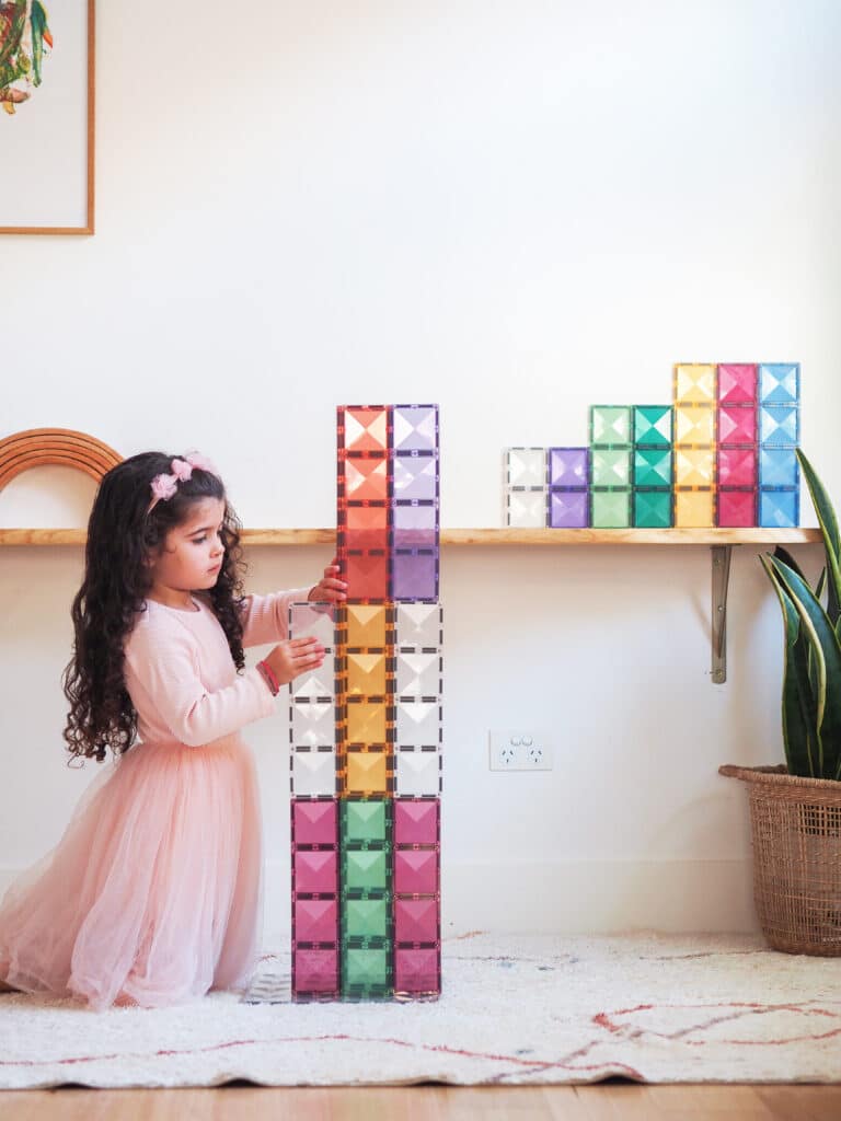 Connetix Magnetic Tiles Pastel Colors - 24 Piece Set for Kids STEM Learning, Creative Building & Educational Play | Perfect for Preschool Activities, Birthday Gifts & Classroom Toys