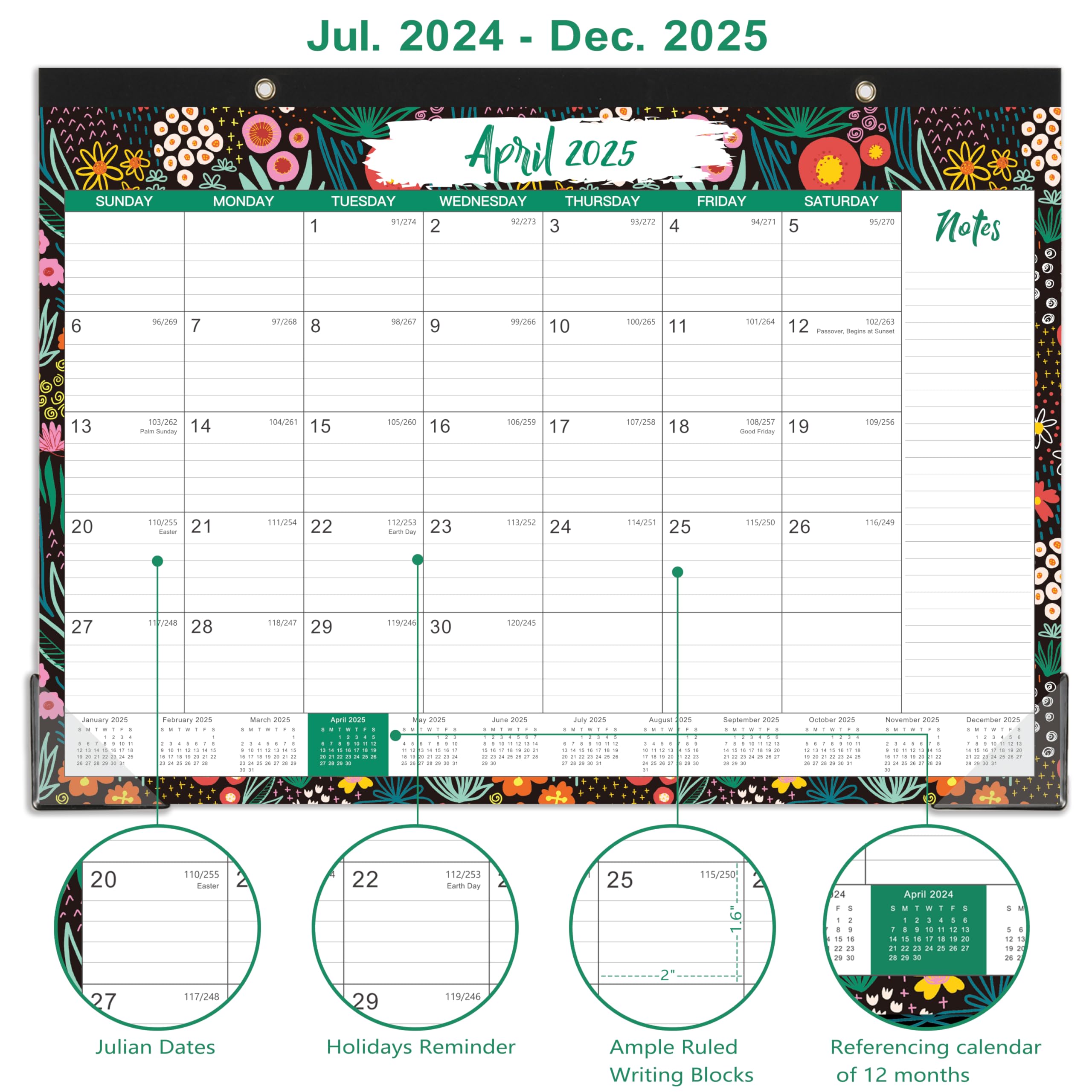 2024-2025 18-Month Large Desk & Wall Calendar - 17