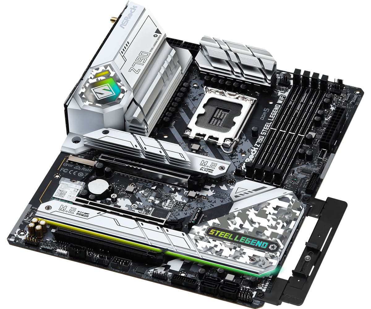 ASRock Z790 Steel Legend WiFi 6E ATX Motherboard - Intel LGA 1700 Socket, DDR5 RAM Support, PCIe 5.0 | Perfect for Gaming PC Builds, Content Creation & High-Performance Workstations