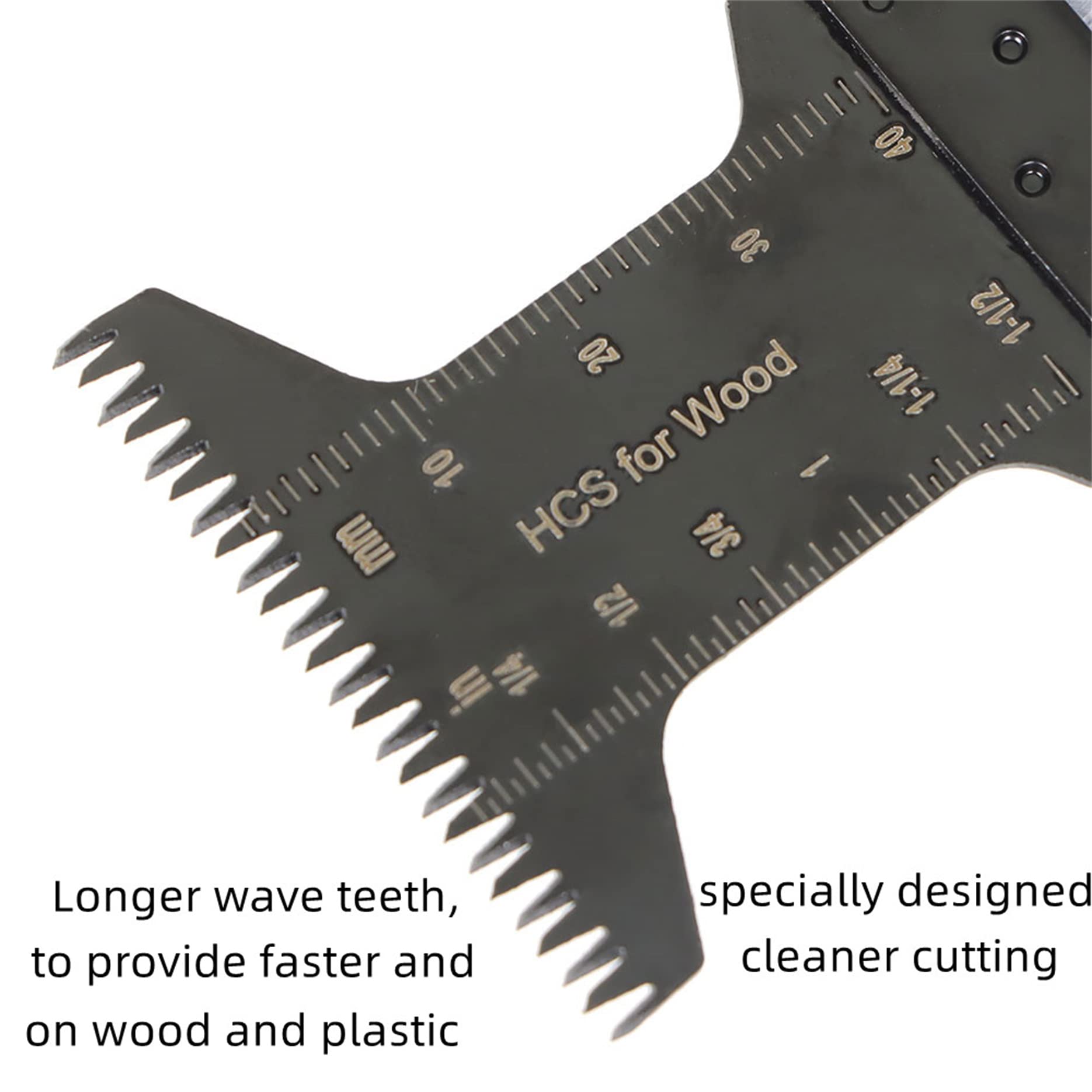 1.75 x 3.5 Inch Oscillating Saw Blades - 60 Pack Wavy Tooth Multi-Tool Blades for Wood & Plastic Cutting - Perfect for DIY Projects, Home Renovations, and Professional Construction Work