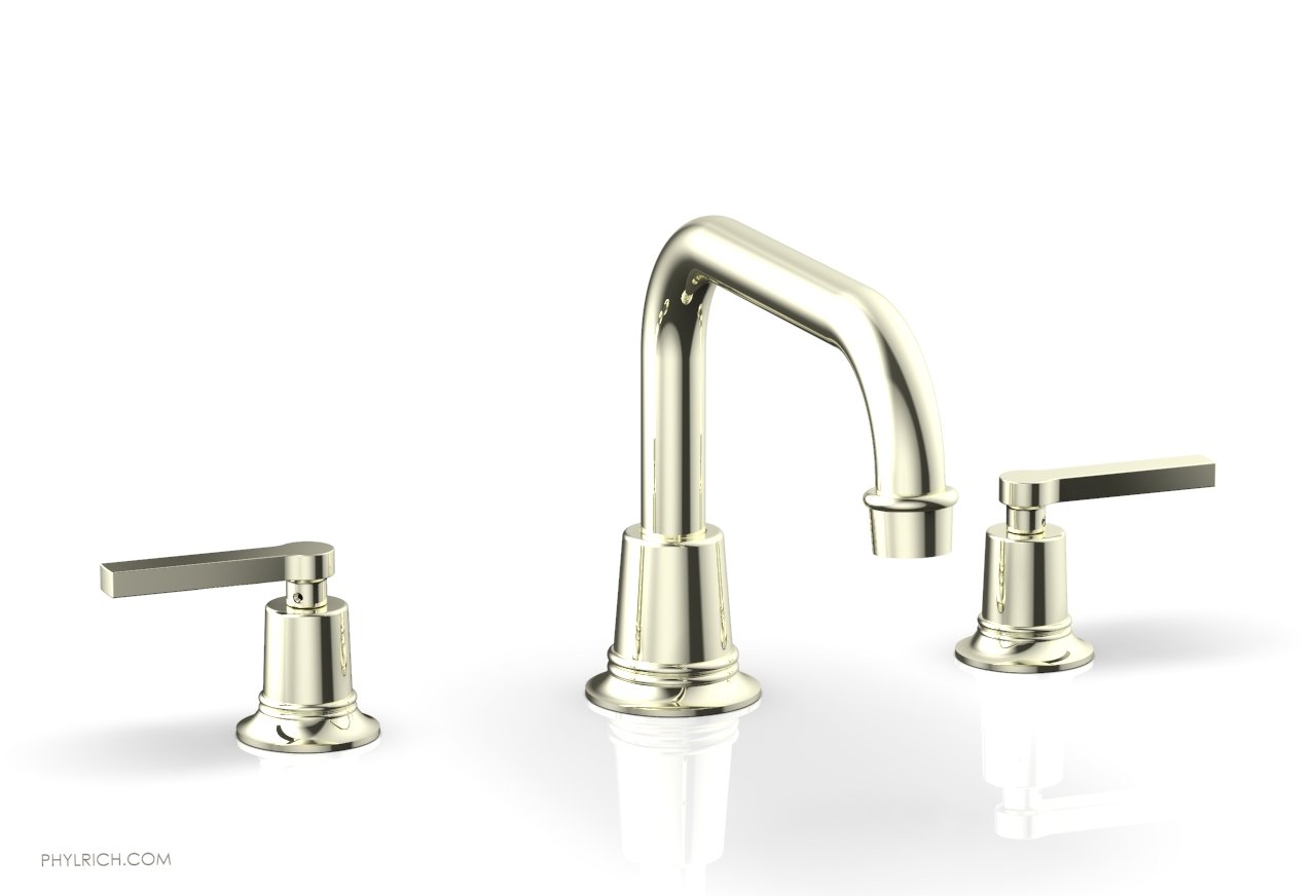 HEX MODERN Deck Tub Faucet Set with Lever Handles - Model 501 45 - Perfect for Bathroom Renovation & Modern Home Decor
