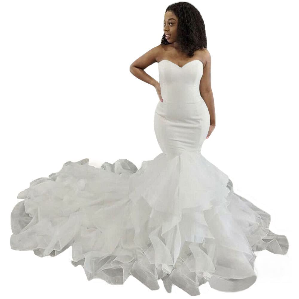 XYAYE Spaghetti Strap Beach Wedding Dress for Bride - Sleeveless Lace Bridal Gown with High Slit for Women | Perfect for Beach Weddings, Destination Elopements & Summer Bridal Events
