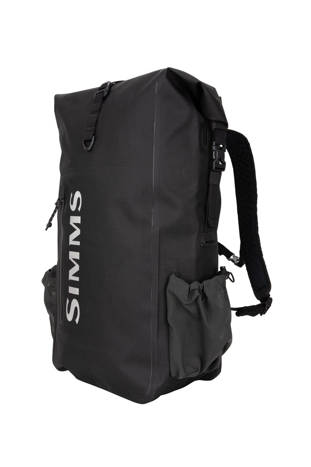 **Simms Dry Creek Waterproof Roll Top Backpack - Lightweight & Durable Hiking, Fishing & Outdoor Gear (Black) - Perfect for Camping, Travel & Wet Weather Adventures**
