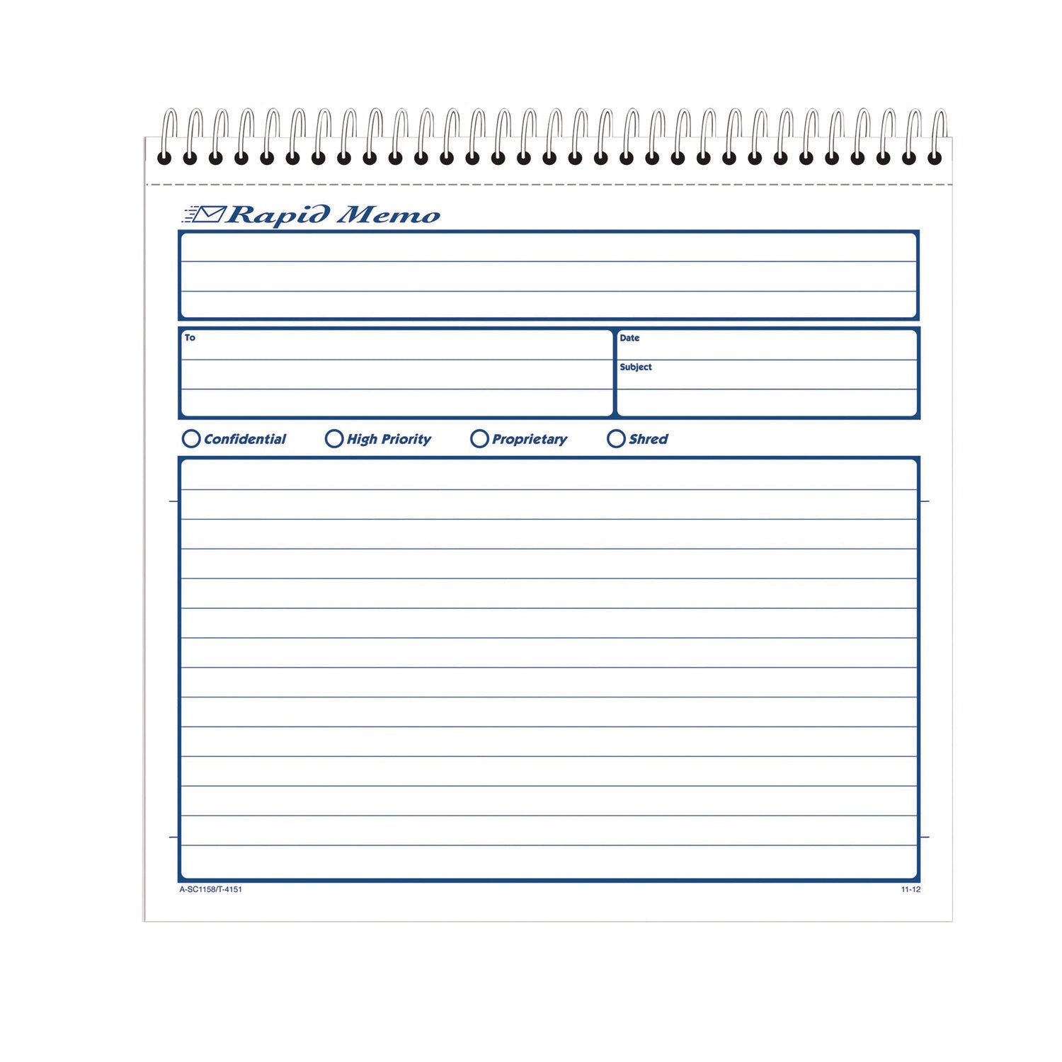 Adams® Rapid Memo Pad - Carbonless 2-Part NCR Paper, 8.5
