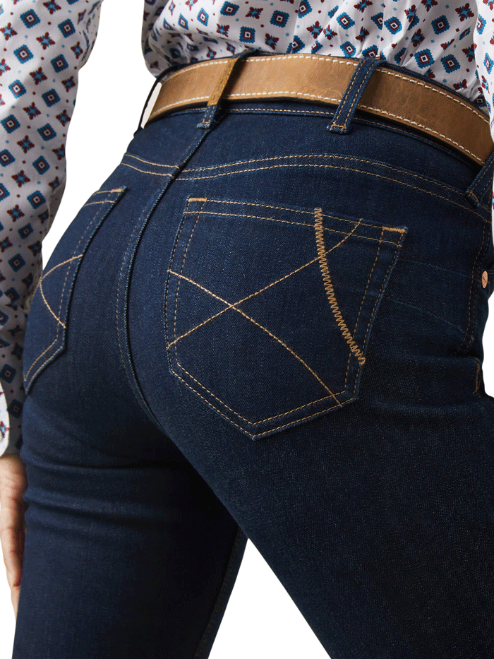 Ariat Women's REAL Perfect Rise Ella Straight Jean in Rinse Wash - Comfortable & Stylish Denim for Work, Riding & Casual Wear