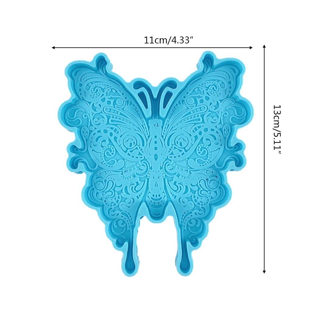 Butterfly Silicone Resin Molds for Coasters, Trays & Wine Racks - Epoxy Casting Molds for DIY Faux Agate Decor - Perfect for Home Decor, Craft Projects & Gift Making