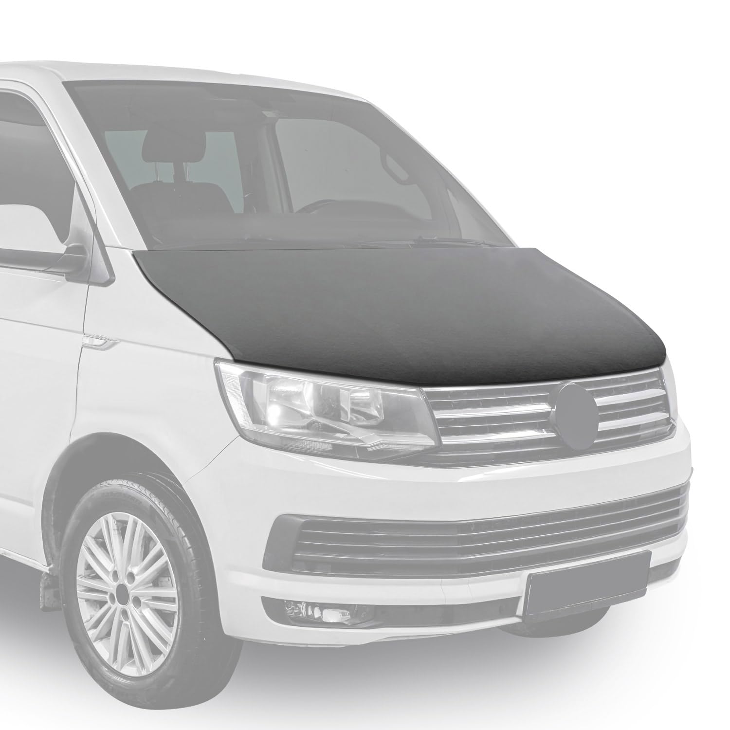 OMAC Black Full Coverage Car Bonnet Mask Hood Bra for Ford Transit Connect 2010-2013 | Durable Protection Against Road Debris & Weather for Your Vehicle