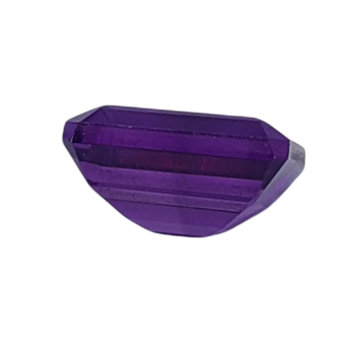 3.66ct Natural Brazilian Amethyst Loose Stone - 10x8mm Emerald Cut, VVS Clarity, Eye Clean, February Birthstone, Vivid Purple Gemstone for Jewelry Making - Perfect for Engagement Rings, Pendants & Wholesale