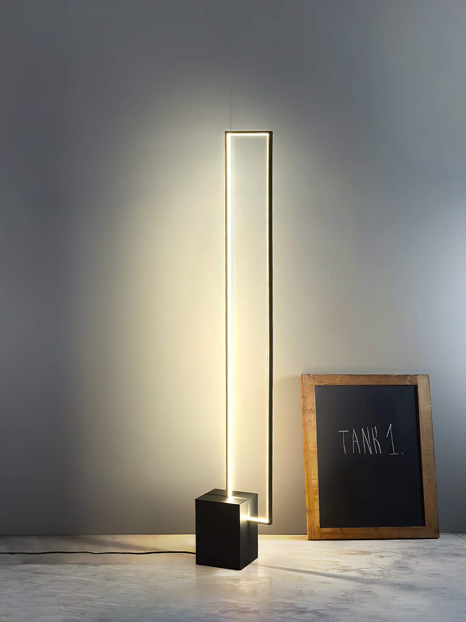 Modern LED Edge Floor Lamp with Adjustable Brightness - Perfect for Living Room, Bedroom, and Office Lighting
