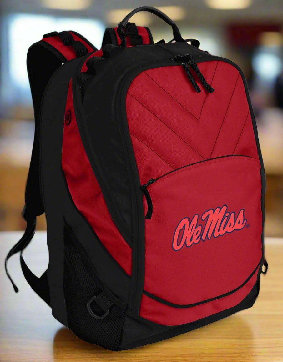University of Mississippi Backpack Ole Miss Laptop Computer Bags - Durable & Stylish for Campus, Travel & Work
