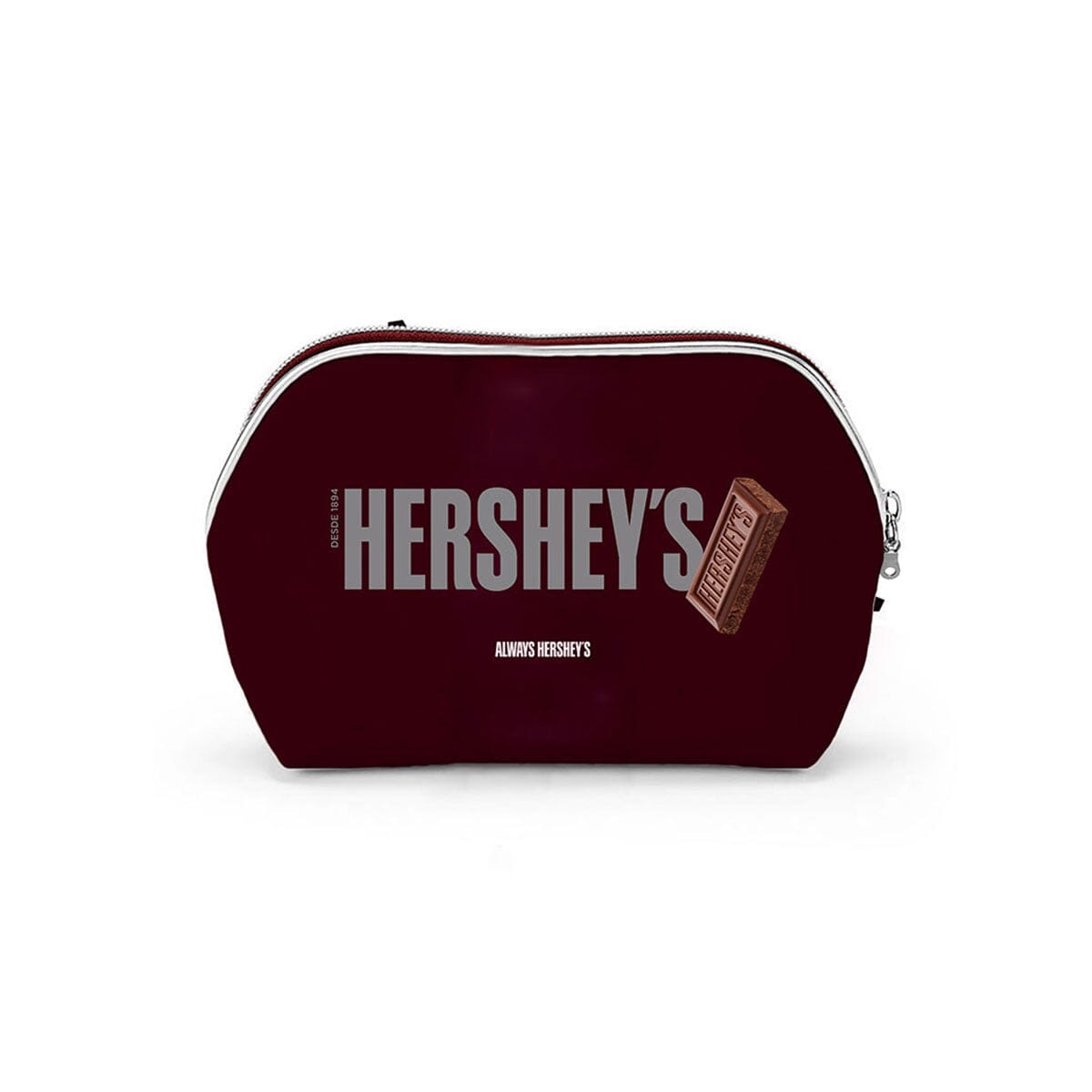 Hershey's Cosmetic Bag - Travel Makeup Organizer for Women | Cute Chocolate-Themed Vanity Pouch for Toiletries & Beauty Essentials | Perfect for Travel, Gym, and Daily Use