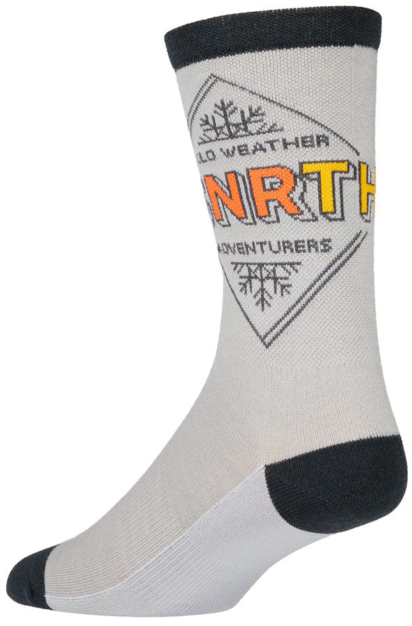 45NRTH Adventure Crew Lightweight Wool Socks for Hiking & Outdoor Activities - Breathable, Moisture-Wicking Gray/Dark Blue Socks - Small Size for Men & Women - Perfect for Camping, Trekking and Cold Weather Adventures