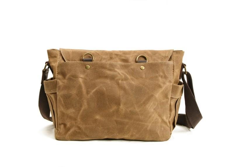 Stylish Canvas and Leather Messenger Bag for Men & Women - Durable Shoulder Handbag for Work, Travel & Daily Commute