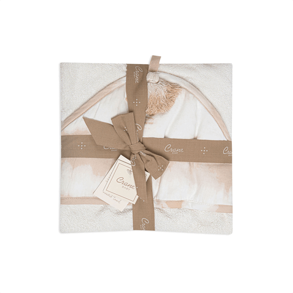 Crane Parker Hooded Towel - Soft Pink Tie Dye Print Baby Bath Towel for Newborns & Toddlers | Perfect for Bath Time, Swimming & Beach Outings