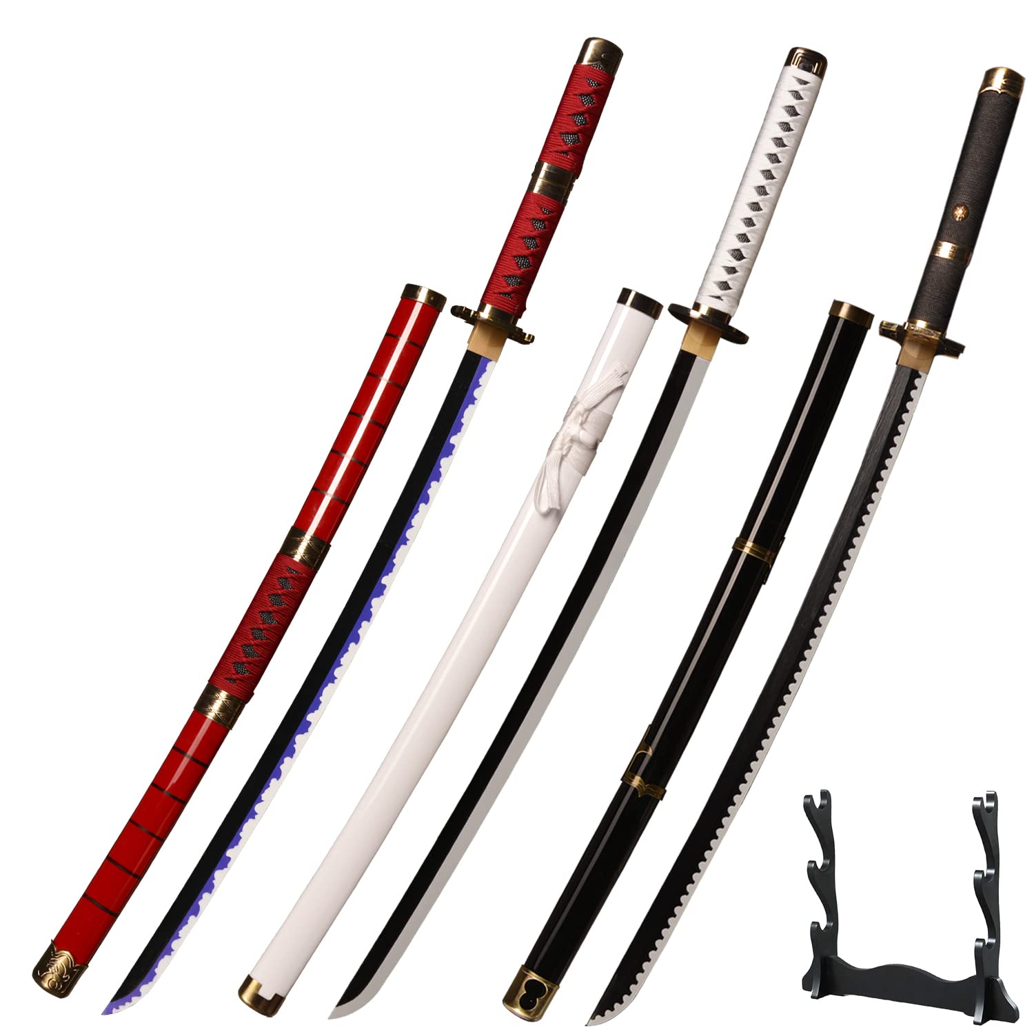Forgemith Bamboo Anime Cosplay Swords - Roronoa Zoro, Kitetsu, Yama Enma, Trafalgar Law, Kozuki Oden & Edward Newgate Replicas | 40.75-59 Inch Anime-Style Roleplay Weapons | Lightweight Bamboo Construction for Safe Cosplay, Stage Performances & Collector Gifts | Perfect for Anime Conventions, Halloween Costumes & One Piece Fan Displays