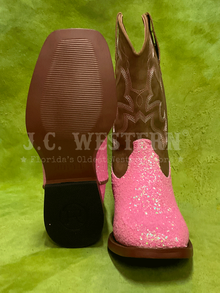 Roper 3377 Kids Glitter Sparkle Western Boots Pink - Stylish Cowgirl Boots for Girls, Perfect for Parties, Rodeos & Western Fashion