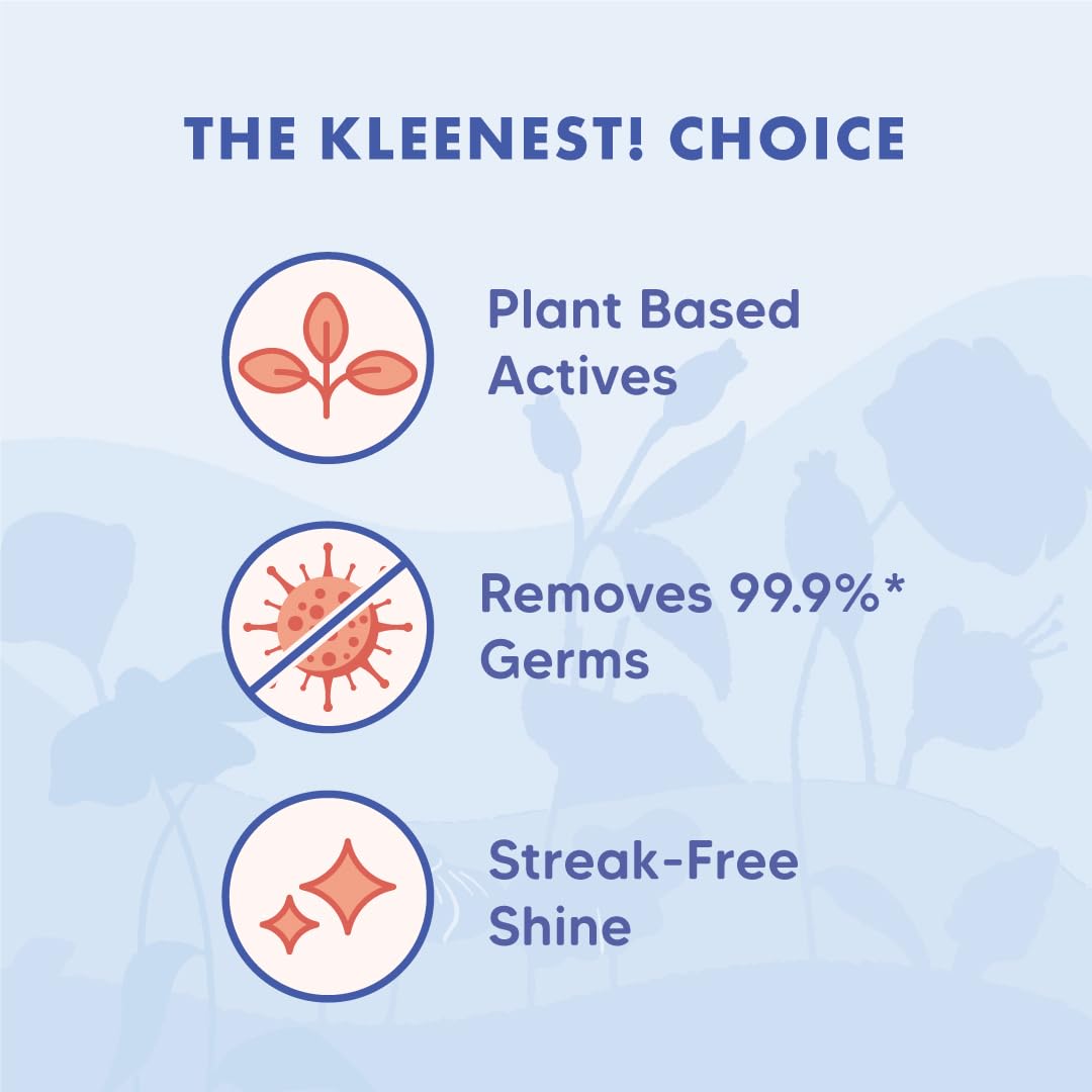 Kleenest Natural Glass & Surface Cleaner | Plant-Based All Purpose Cleaning Liquid for Kitchen, Bathroom, Home & Car | Streak-Free Shine | Safe for Kids & Pets | Lavender Scent 500ml | Perfect for Windows, Mirrors, Countertops & Stainless Steel
