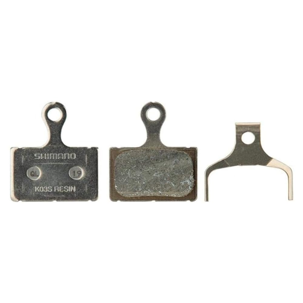 SHIMANO K03S Resin Disc Brake Pads - High Performance Brake Pads for Mountain Bikes, Road Bikes & E-Bikes - Perfect for All-Weather Riding & Commuting