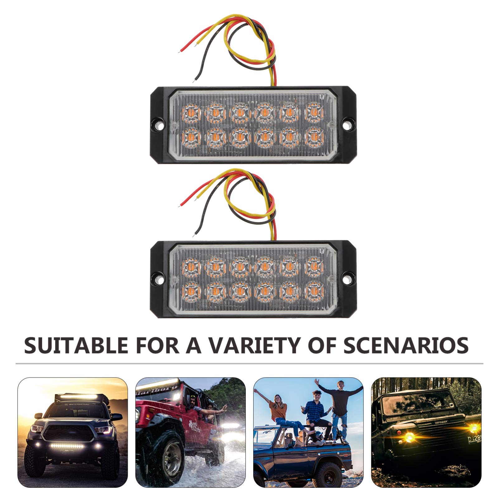 VICASKY 2-Pack LED Truck Side Warning Lights - Waterproof Signal Lamps for Semi Trucks & Trailers - Amber Side Marker Lights with High Visibility for Night Driving & Road Safety