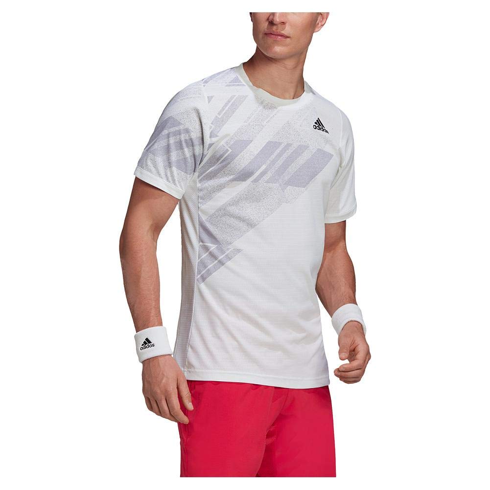 Adidas Men's Freelift Printed T-Shirt - Heat.RDY Moisture Wicking Athletic Tee for Running, Gym & Outdoor Sports