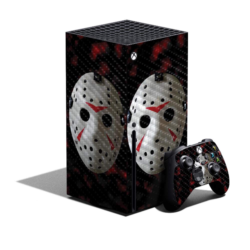 Premium Carbon Fiber Skin for Xbox Series X Bundle - 13th Nightmare Design | Protective & Durable Textured Cover | Easy to Apply & Remove | Made in USA | Perfect for Gaming Setups & Console Protection