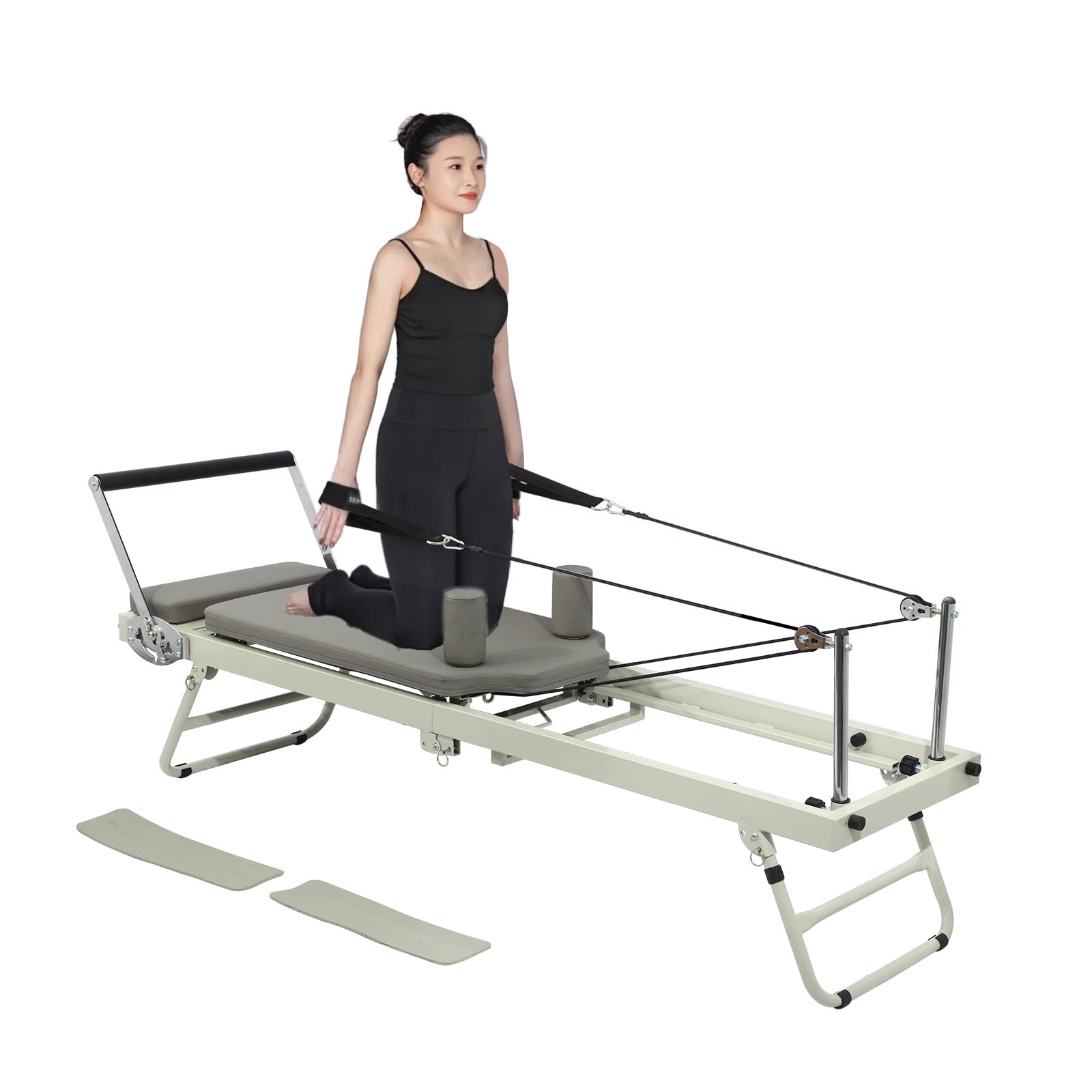 Foldable Pilates Reformer Machine for Home - Professional Pilates Equipment for Beginners & Intermediate Users - Perfect for Home Gym, Studio Workouts & Physical Therapy