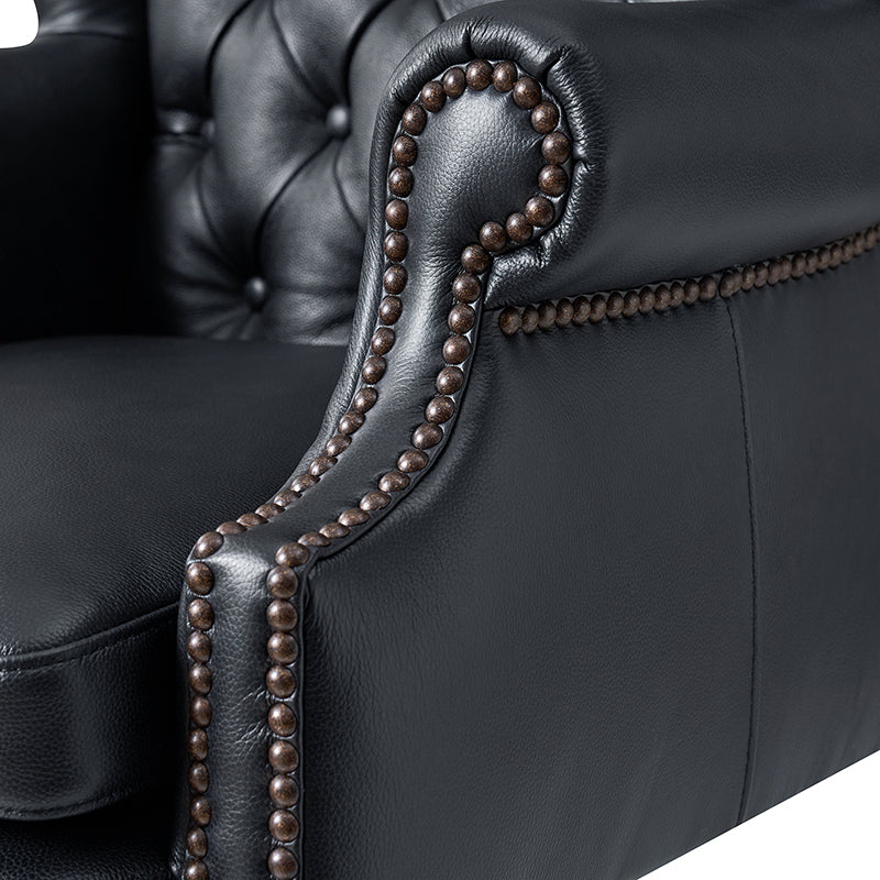 Premium Ashtin Genuine Leather Office Chair - Ergonomic Executive Desk Chair with Adjustable Height & Lumbar Support - Perfect for Home Office, Conference Rooms & Workspaces