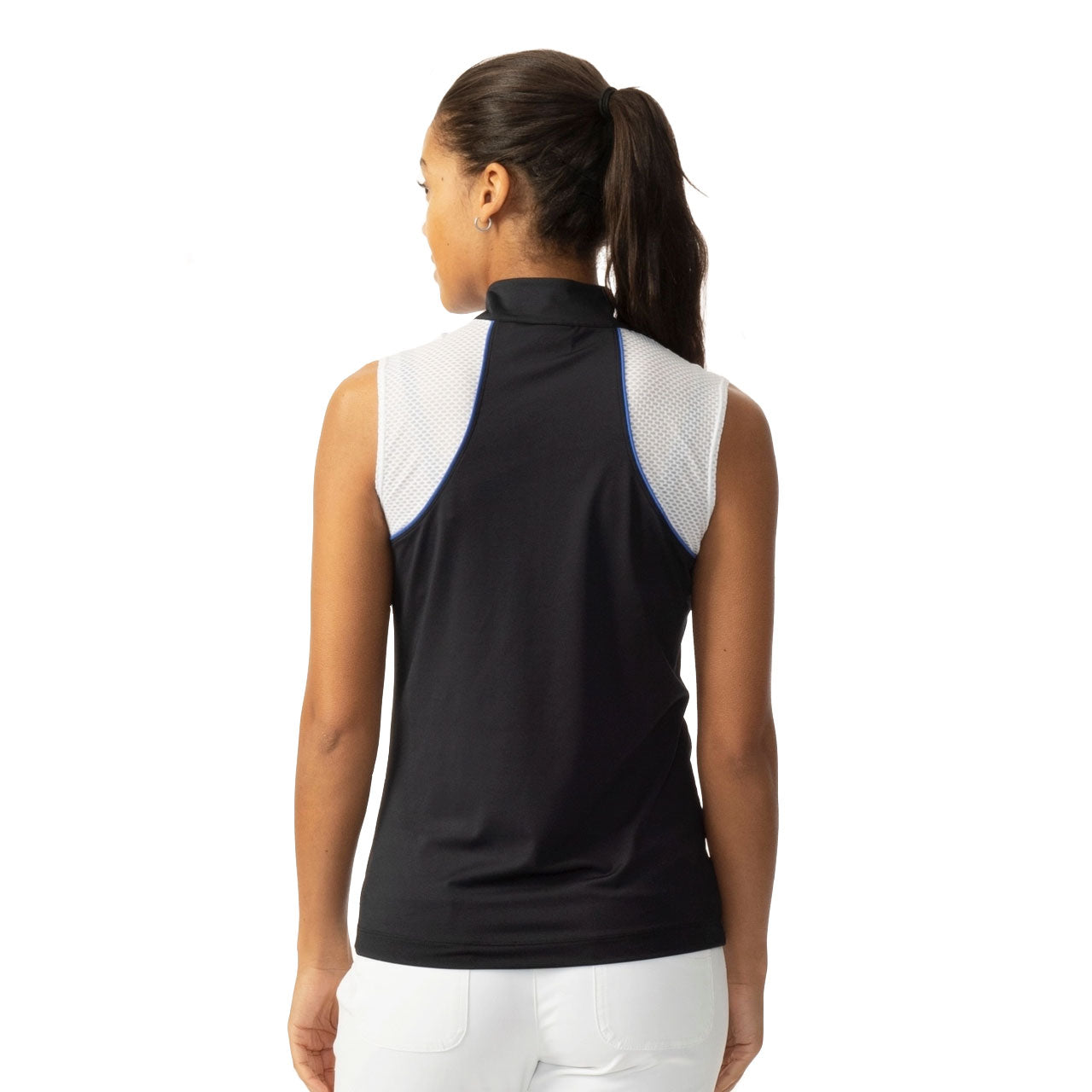 Women's Sleeveless Golf Polo Shirt - Breathable Quick-Dry Athletic Top for Golf, Tennis & Outdoor Sports - Navy Blue Performance Apparel