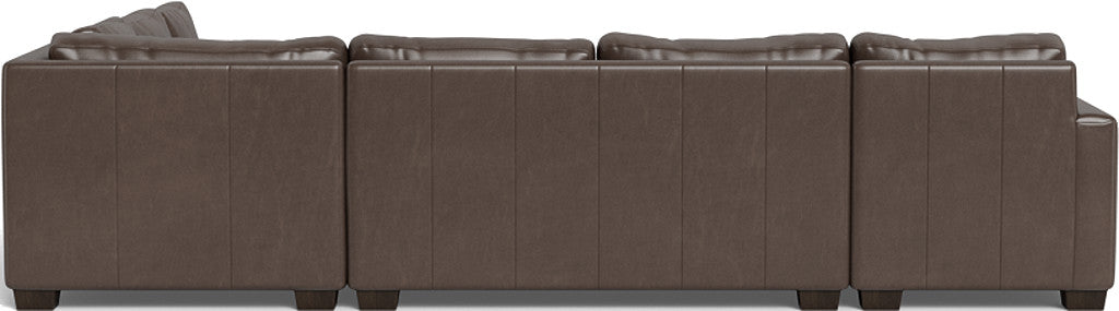 Track 141 Genuine Leather Corner Sectional Sofa with Full Sleeper & Left Chaise - Perfect for Living Rooms, Home Theaters and Guest Rooms