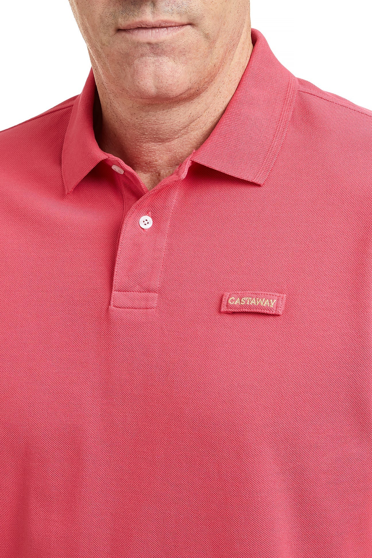 Premium Onshore Polo Shirt for Men - Sunset Red Color - Comfortable Casual & Golf Wear