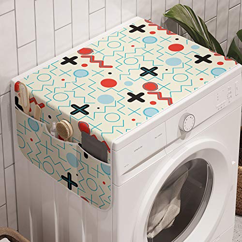 Pale Blue Cream Red