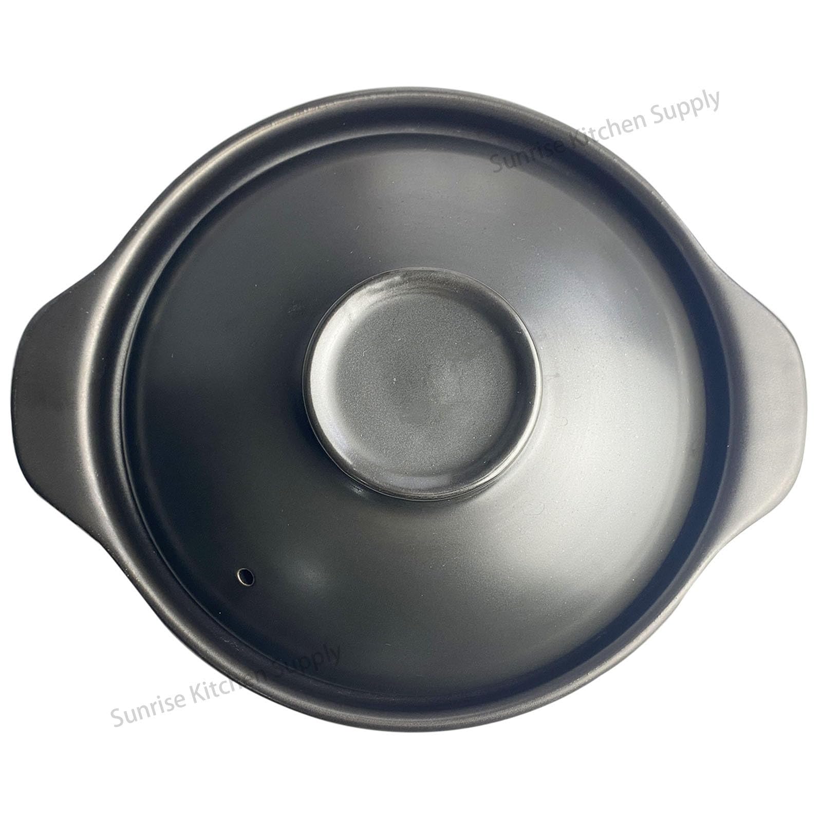Premium Black Clay Casserole Pot (28 oz) – Durable Stoneware for Slow Cooking, Baking & Serving – Ideal for Soups, Stews, and Oven-to-Table Meals