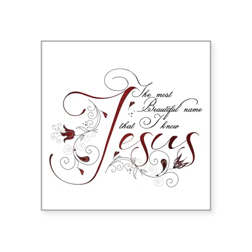 White - Beautiful Name of Jesus Sticker